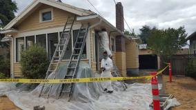 A recent residential painting company job in the area